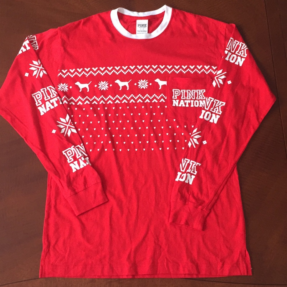 Victoria’s Secret PINK Nation Ugly Sweater T-Shirt